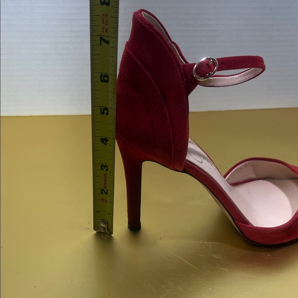 Jessica Simpson Red Suede Heels - Picture 8 of 8